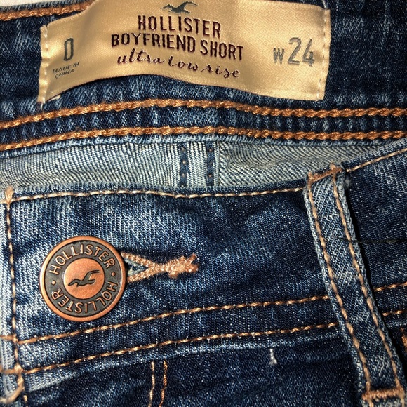 NWT HOLLISTER BOYSHORT JEAN DENIM SHORTS SZ 1 W25 - Picture 3 of 5
